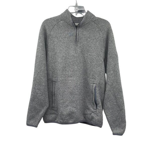 Donald Ross Sportwear Men's Pullover 1/4 Zip Heather Gray Size Medium Pockets - Picture 1 of 9